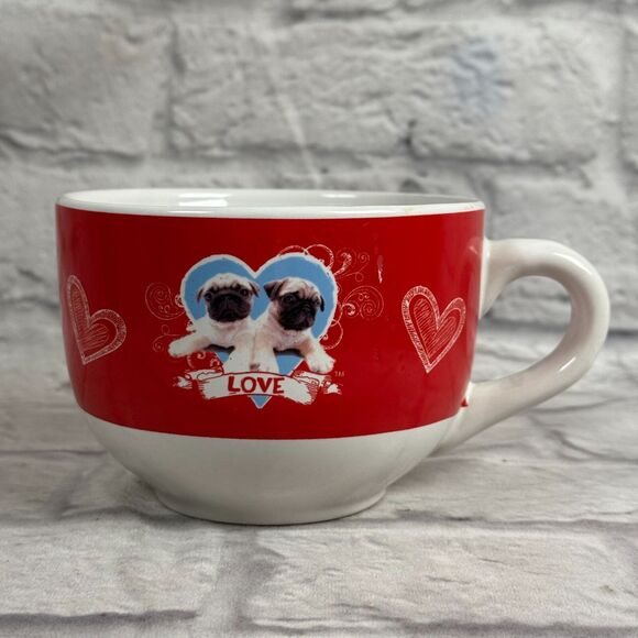 The Dog Artlist Collection Valentine's Day Pug Love Mug Puppy Coffee Gift Cup - Picture 1 of 14